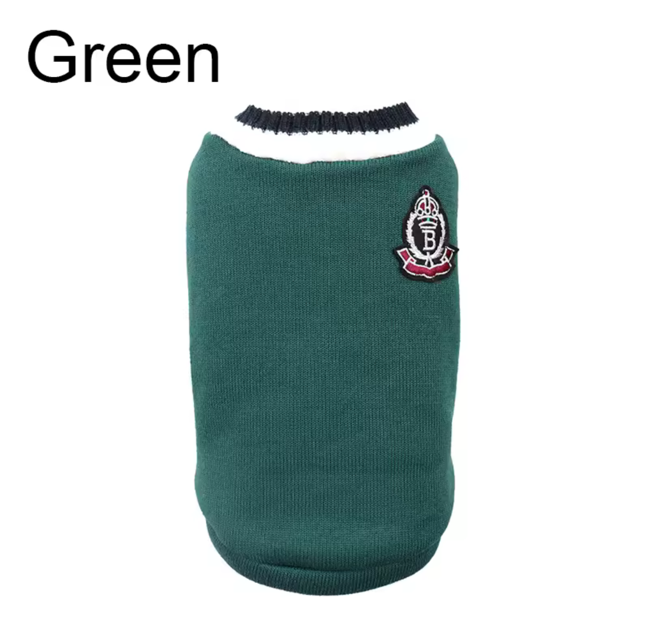 College Style V-Neck Sweater – Warm Pet Sweater for Small Dogs & Cats