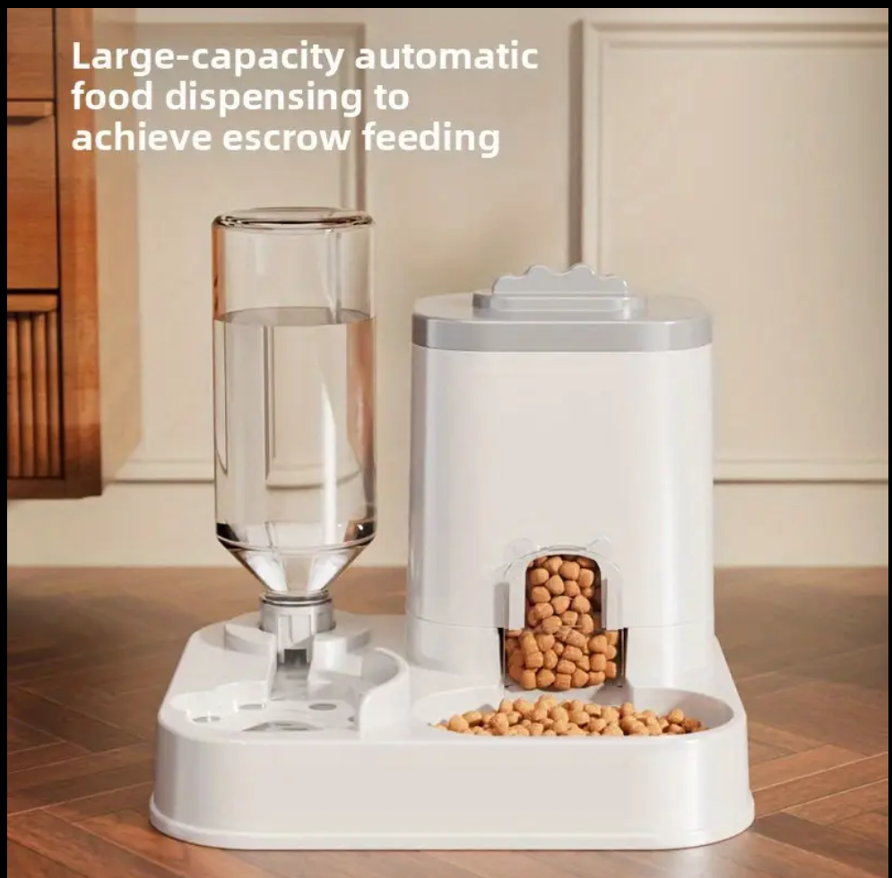 Automatic Pet Food & Water Dispenser – Large Capacity for Cats & Dogs