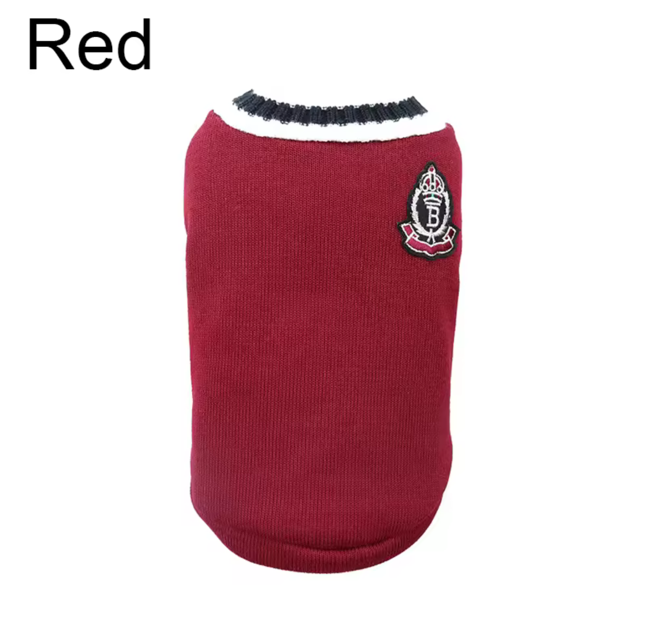 College Style V-Neck Sweater – Warm Pet Sweater for Small Dogs & Cats